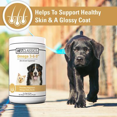 Show full view: VetClassics Omega 3-6-9 Skin & Coat Supplement Powder Dog & Cat Supplement, 14-oz bottle slide 6 of 10