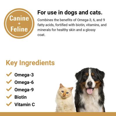 Show full view: VetClassics Omega 3-6-9 Skin & Coat Supplement Powder Dog & Cat Supplement, 14-oz bottle slide 8 of 10