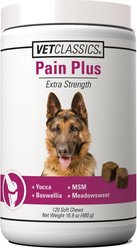 VetClassics Pain Plus Extra Strength Soft Chews Dog Supplement, 120 count
