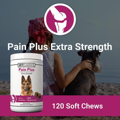 Show full view: VetClassics Pain Plus Extra Strength Soft Chews Dog Supplement, 120 count slide 5 of 10