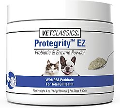 VetClassics Protegrity EZ Probiotic & Enzyme Powder Dog & Cat Supplement, 4-oz bottle