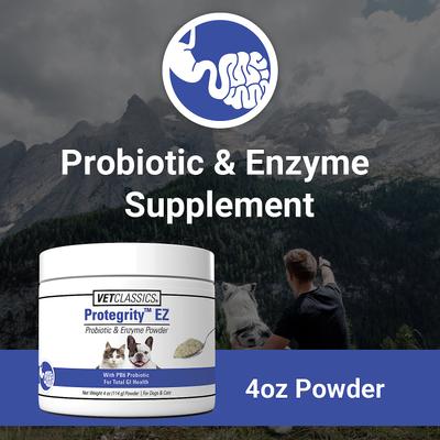 Show full view: VetClassics Protegrity EZ Probiotic & Enzyme Powder Dog & Cat Supplement, 4-oz bottle slide 5 of 10