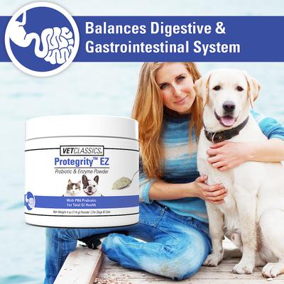 Show full view: VetClassics Protegrity EZ Probiotic & Enzyme Powder Dog & Cat Supplement, 4-oz bottle slide 6 of 10