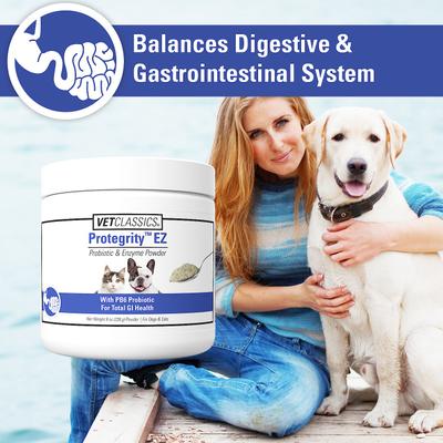 Show full view: VetClassics Protegrity EZ Probiotic & Enzyme Powder Dog & Cat Supplement, 8-oz bottle slide 6 of 10