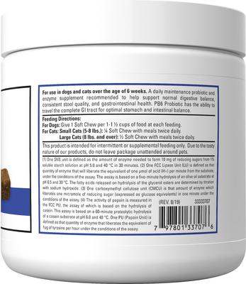 Show full view: VetClassics Protegrity EZ Probiotic & Enzyme Soft Chews Dog & Cat Supplement, 120 count slide 3 of 9