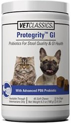 VetClassics Protegrity GI Probiotics Soft Chews Dog & Cat Supplement, 45 count