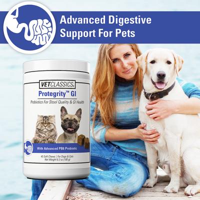 Show full view: VetClassics Protegrity GI Probiotics Soft Chews Dog & Cat Supplement, 45 count slide 6 of 9