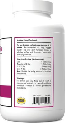 Show full view: VetClassics S.O.D. & Boswellia Joint Support Chewable Tablets Dog & Cat Supplement, 500 count slide 3 of 10