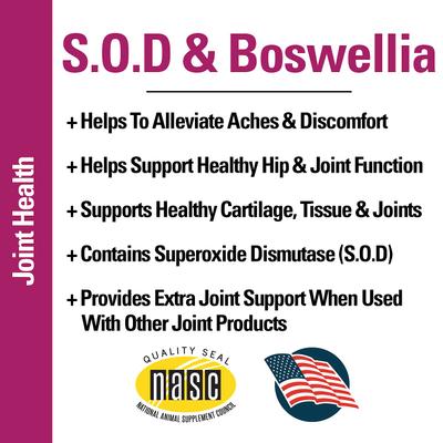 Show full view: VetClassics S.O.D. & Boswellia Joint Support Chewable Tablets Dog & Cat Supplement, 500 count slide 7 of 10