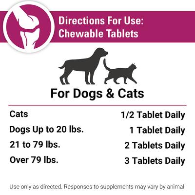 Show full view: VetClassics S.O.D. & Boswellia Joint Support Chewable Tablets Dog & Cat Supplement, 500 count slide 9 of 10