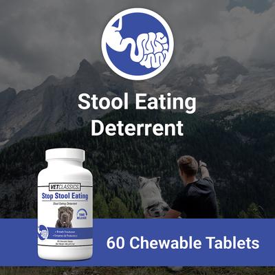 Show full view: VetClassics Stop Stool Eating Deterrent Chewable Tablets Dog Supplement, 60 count slide 5 of 9