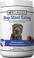 VetClassics Stop Stool Eating Soft Chews Dog Supplement, 180 count