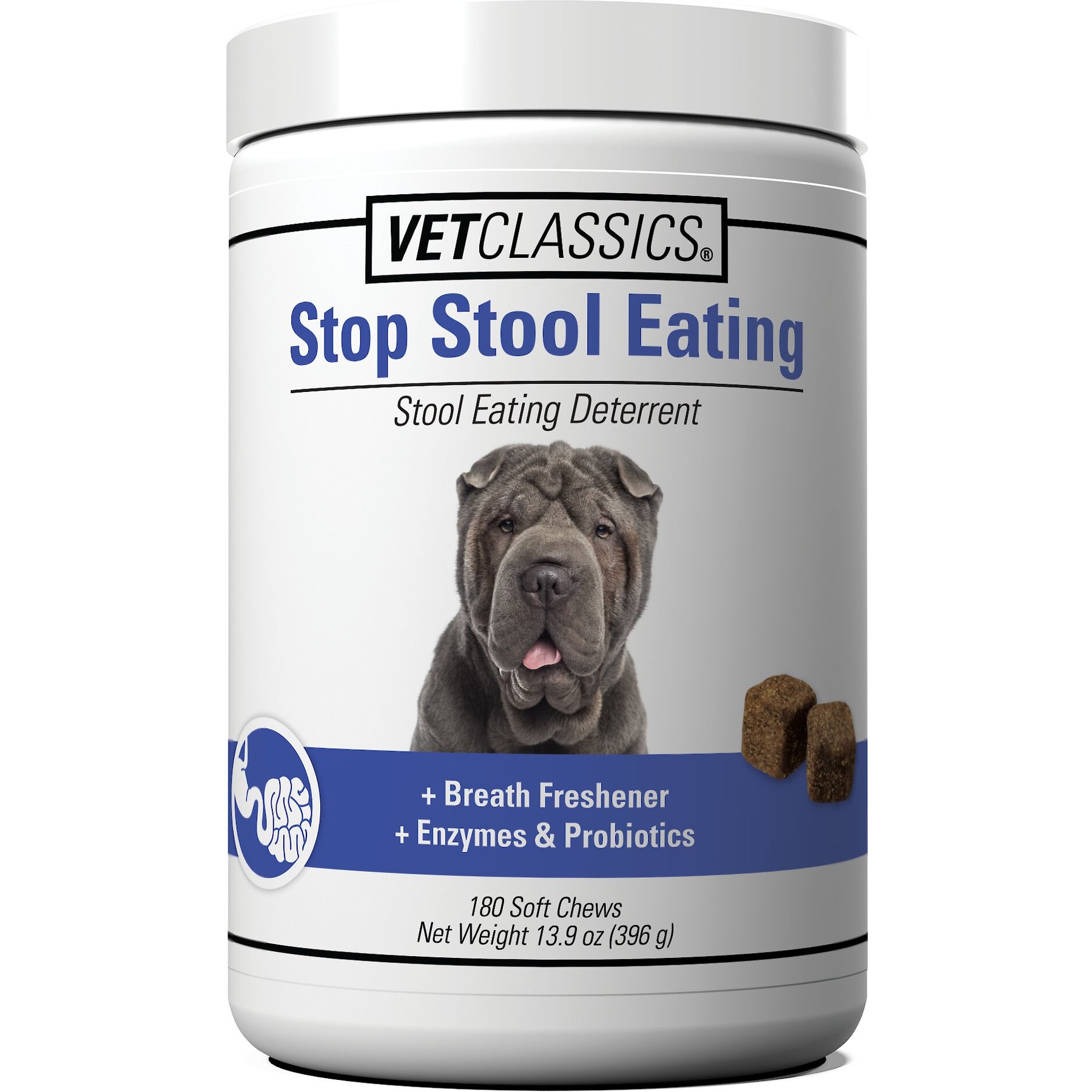 VetClassics Stop Stool Eating Soft Chews Dog Supplement, 180 count