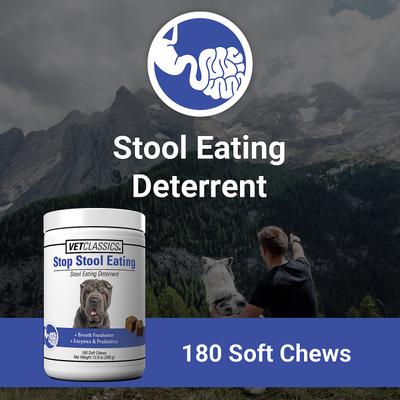 Show full view: VetClassics Stop Stool Eating Soft Chews Dog Supplement, 180 count slide 5 of 10