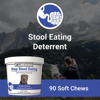 Show full view: VetClassics Stop Stool Eating Soft Chews Dog Supplement, 90 count slide 5 of 10