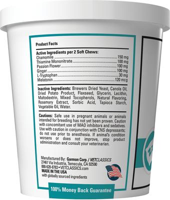 Show full view: VetClassics Stress Away Calming Aid Soft Chews Dog & Cat Supplement, 65 count slide 4 of 10