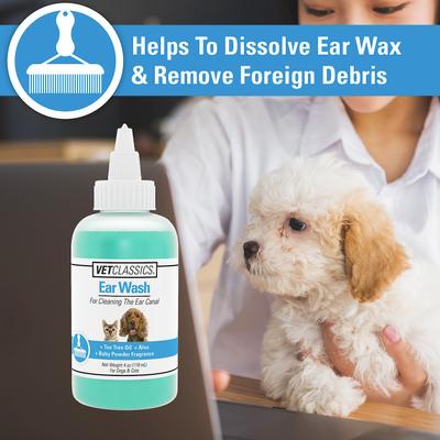 Show full view: VetClassics Tea Tree Oil Dog & Cat Ear Wash, 4-fl oz bottle slide 5 of 8