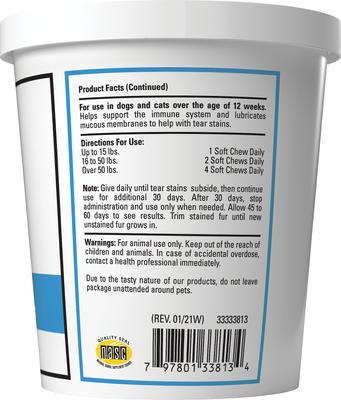 Show full view: VetClassics Tear Stain Soft Chews Dog & Cat Supplement, 65 count slide 3 of 10