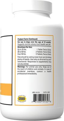 Show full view: VetClassics Urinary Tract Chewable Tablets Dog Supplement, 120 count slide 3 of 10