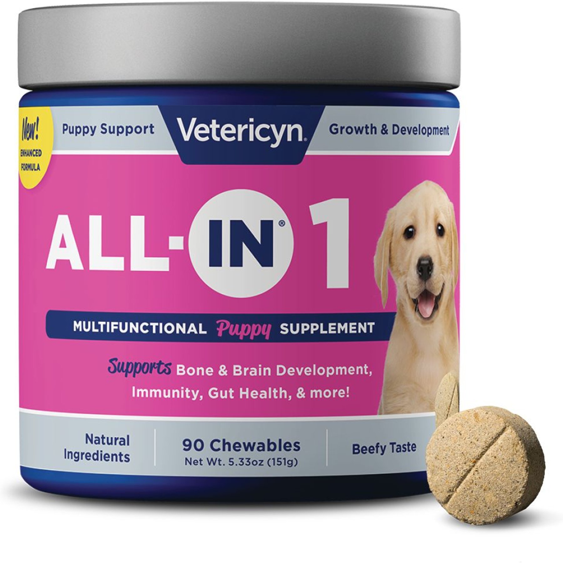 Vetericyn ALL-IN 1 Multifunctional Supplements for Puppy Dogs, 90 count