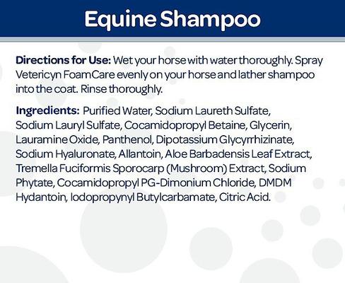 Show full view: Vetericyn FoamCare Equine Shampoo, 32-fl oz bottle slide 2 of 2