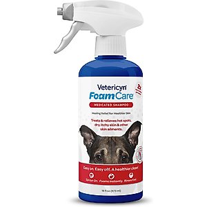 Vetericyn FoamCare Medicated Shampoo for Pets, 16-fl oz spray