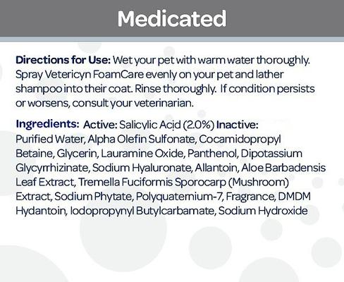 Show full view: Vetericyn FoamCare Medicated Shampoo for Pets, 16-fl oz spray slide 3 of 7