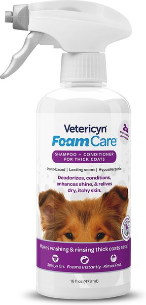 Vetericyn FoamCare Shampoo & Conditioner for Thick Coats