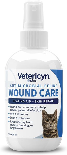 Show full view: Vetericyn Plus Antimicrobial Cat Wound Care Spray, 3-fl oz bottle slide 4 of 7