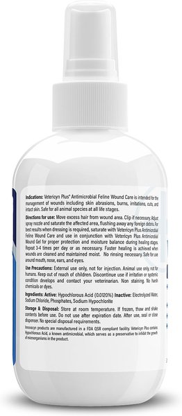 Show full view: Vetericyn Plus Antimicrobial Cat Wound Care Spray, 3-fl oz bottle slide 6 of 7