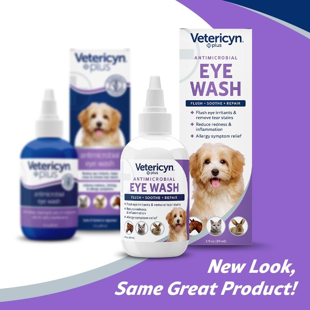 VETERICYN Plus Antimicrobial Eye Wash for Dogs, Cats, Horses