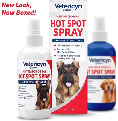 Show full view: Vetericyn Plus Antimicrobial Hot Spot Spray for Dogs, Cats & Small Pets, 8-fl oz bottle slide 3 of 12