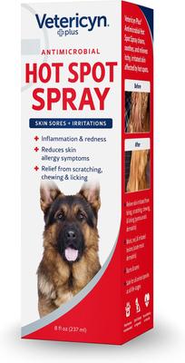 Show full view: Vetericyn Plus Antimicrobial Hot Spot Spray for Dogs, Cats & Small Pets, 8-fl oz bottle slide 4 of 12