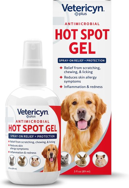 Show full view: Vetericyn Plus Antimicrobial Hot Spot Spray for Dogs, Cats & Small Pets slide 1 of 8