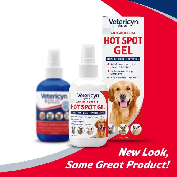 Show full view: Vetericyn Plus Antimicrobial Hot Spot Spray for Dogs, Cats & Small Pets slide 2 of 8