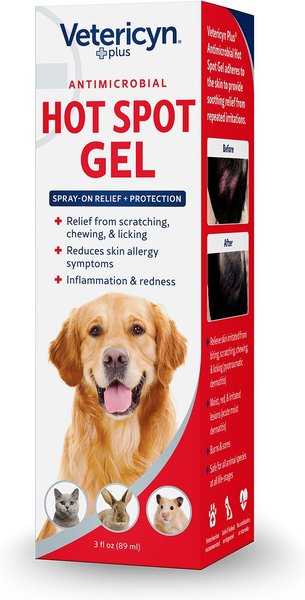 Show full view: Vetericyn Plus Antimicrobial Hot Spot Spray for Dogs, Cats & Small Pets slide 3 of 8