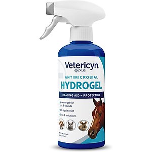 Vetericyn Plus Antimicrobial Hydrogel Healing Aid Spray for Dogs, Cats, Horses, Birds, & Small Pets, 16-fl oz bottle