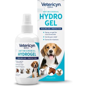 Vetericyn Plus Antimicrobial Hydrogel Healing Aid Spray for Dogs, Cats, Horses, Birds, & Small Pets, 8-fl oz bottle