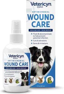 Vetericyn Plus Antimicrobial Wound Care Spray for Dogs, Cats, Horses, Birds & Small Pets