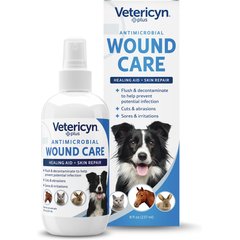 Vetericyn Plus Antimicrobial Wound Care Spray for Dogs, Cats, Horses, Birds & Small Pets, 8-fl oz bottle