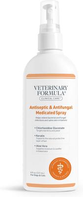 Show full view: Veterinary Formula Clinical Care Antiparasitic & Antiseborrheic Dog Shampoo, 16-oz bottle + Antiseptic & Antifungal Spray, 8-oz spray slide 6 of 10