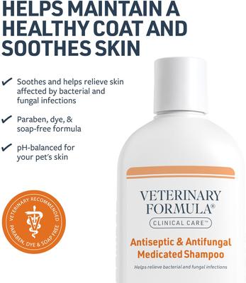 Show full view: Veterinary Formula Clinical Care Antiseptic & Antifungal Medicated Shampoo, 16-oz bottle slide 3 of 11