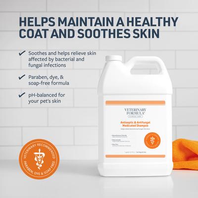 Show full view: Veterinary Formula Clinical Care Antiseptic & Antifungal Medicated Shampoo, 1-gal bottle slide 4 of 10