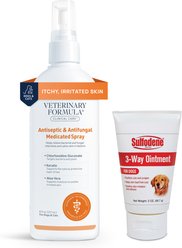 Veterinary Formula Clinical Care Antiseptic & Antifungal Spray, 8-oz spray + Sulfodene 3-Way Ointment for Dogs, 2-oz