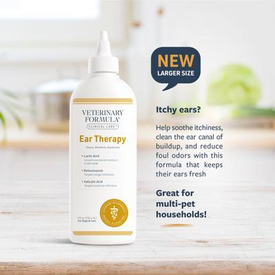 Show full view: Veterinary Formula Clinical Care Ear Therapy Dog & Cat Ear Cleaner, 8-fl oz bottle slide 3 of 11