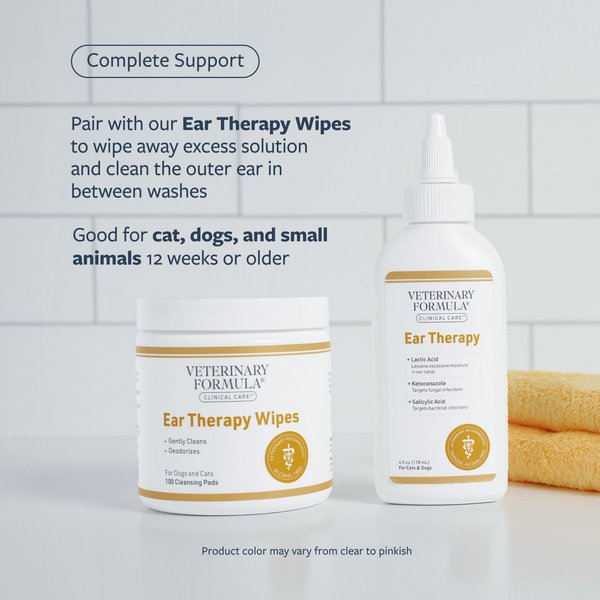 Show full view: Veterinary Formula Clinical Care Ear Therapy Dog & Cat Ear Cleaner, 8-fl oz bottle slide 5 of 10