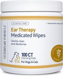 Veterinary Formula Clinical Care Ear Therapy Dog & Cat Ear Wipes, 100 count
