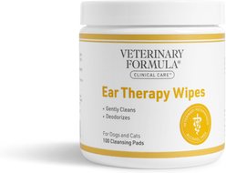 Veterinary Formula Clinical Care Ear Therapy Dog & Cat Ear Wipes, 100 count