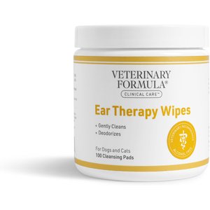 Veterinary Formula Clinical Care Ear Therapy Dog & Cat Ear Wipes, 100 count