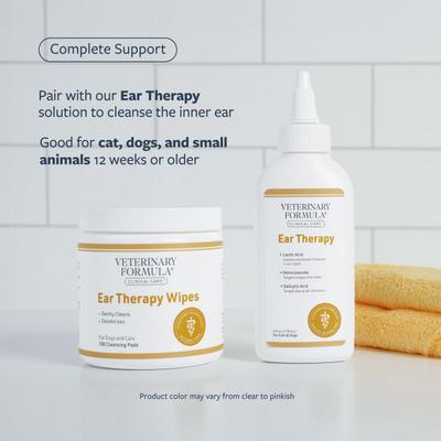 Show full view: Veterinary Formula Clinical Care Ear Therapy Dog & Cat Ear Wipes, 100 count slide 6 of 10